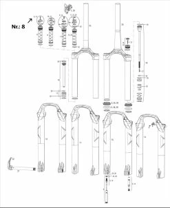 ROCKSHOX Reba / Recon Compression Damper Adjuster Knob Kit -Fahrrad Verkaufsladen 1054119GVHX3rHr17gF